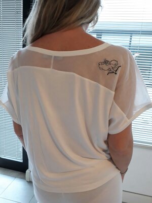 Blusa Angie Ricamo Eros Con  Pantalone