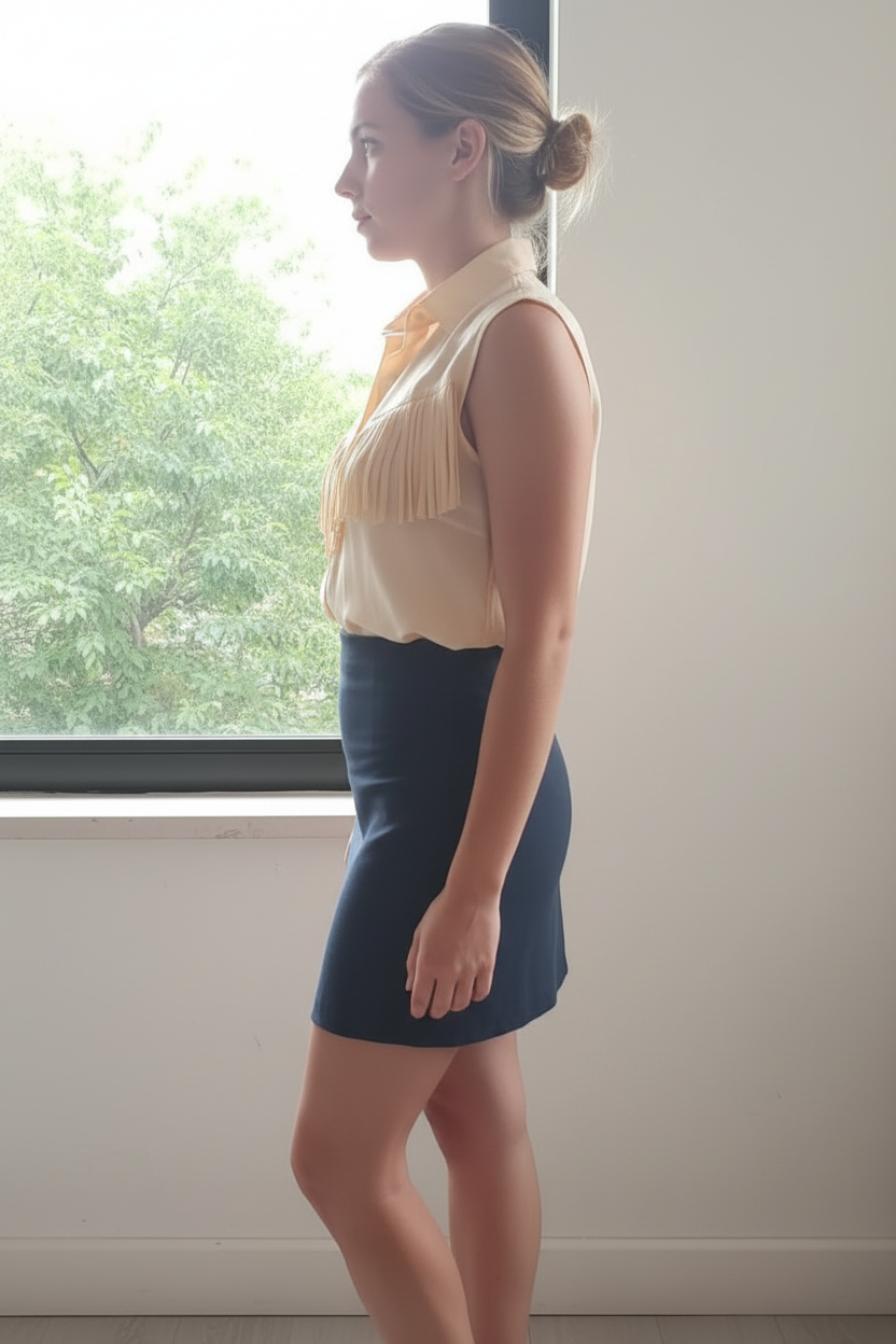 Blusa a Frange in Seta Organica