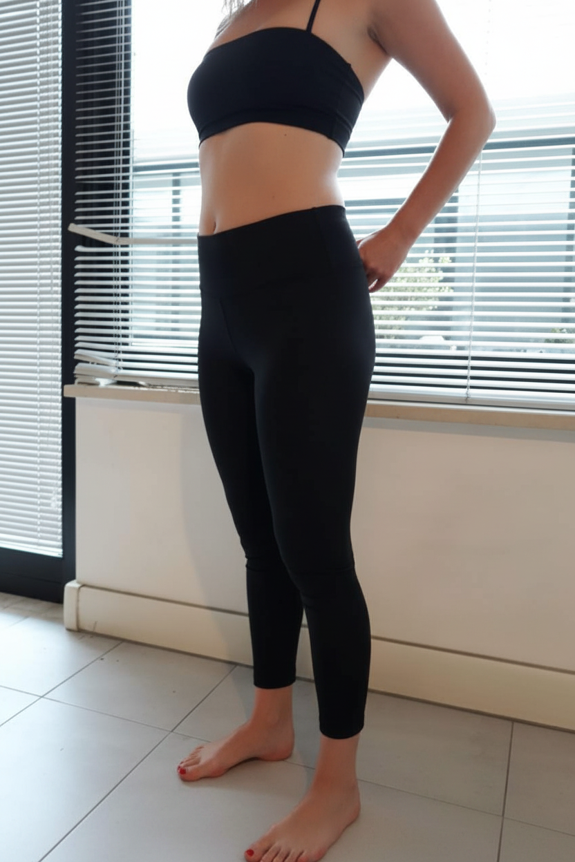 Leggings nero Con Top in Cotone Organico
