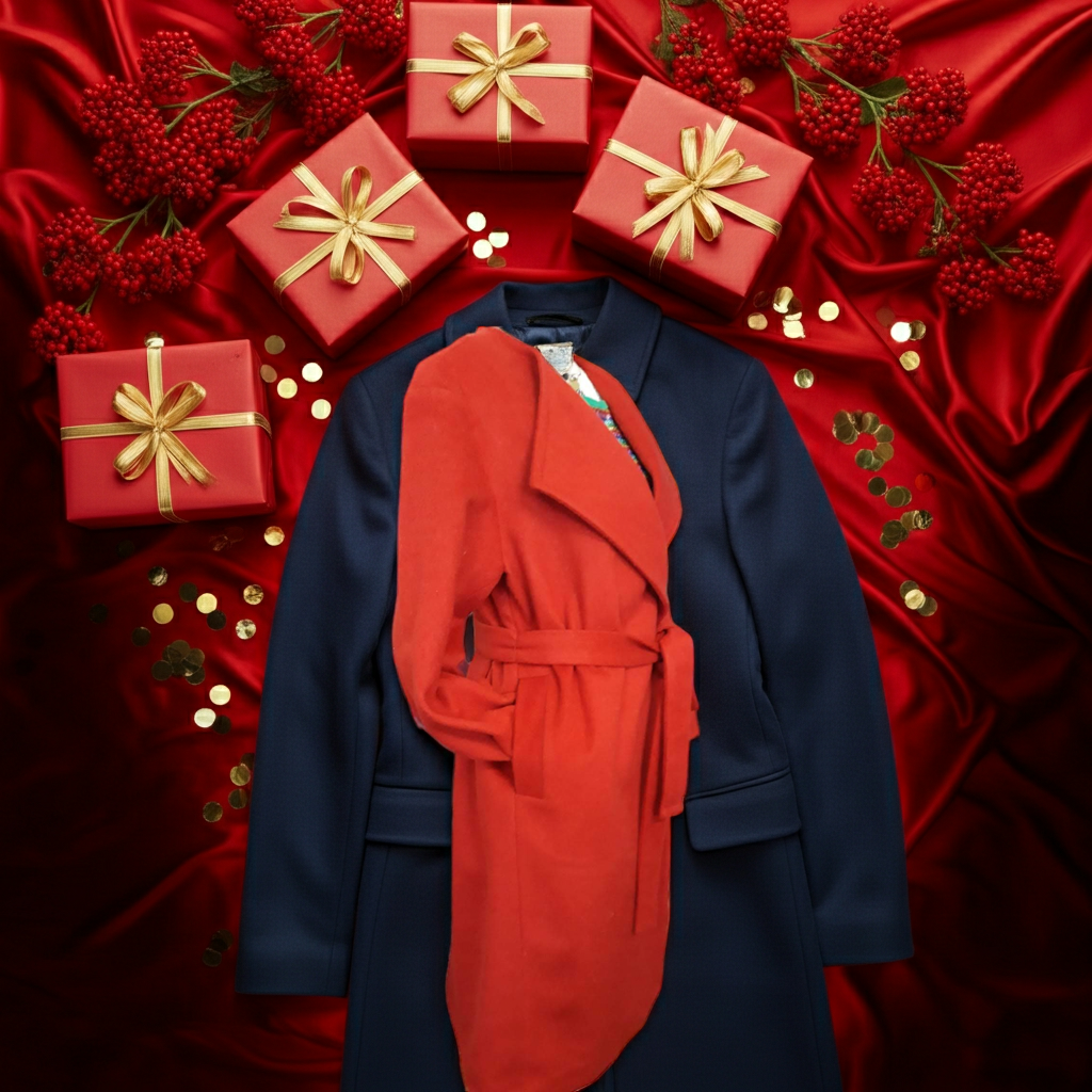 Cappotto Donna Rosso in Lana