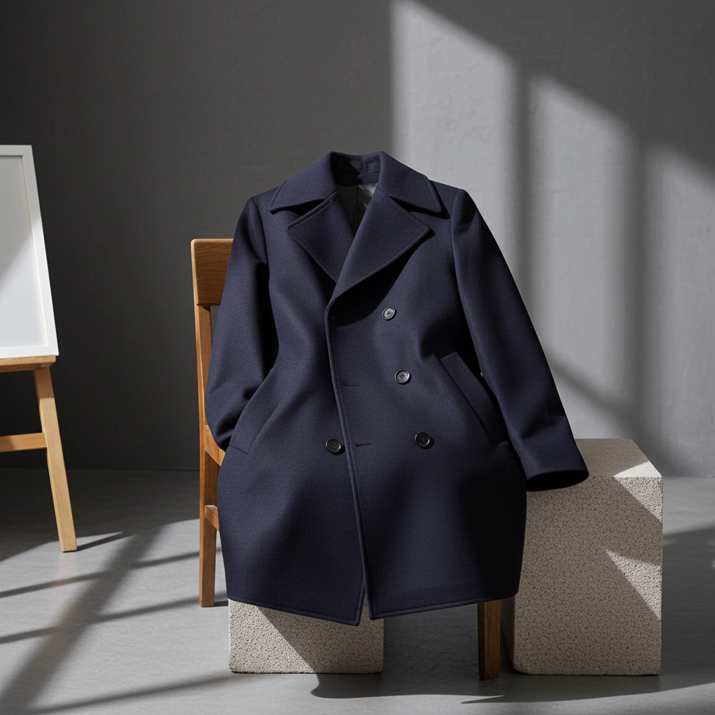 Cappotto a Doppio Petto Uomo in Lana