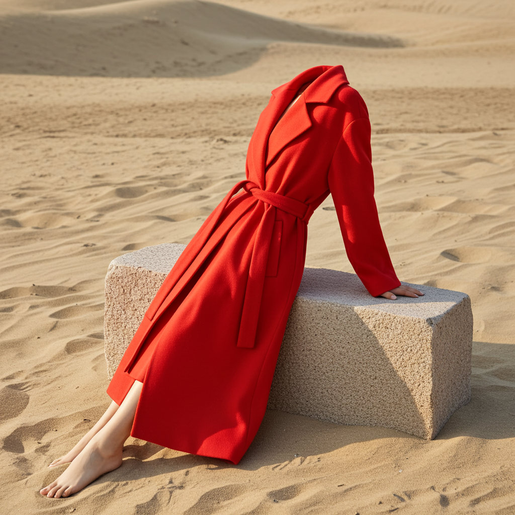 Cappotto Donna Rosso in Lana