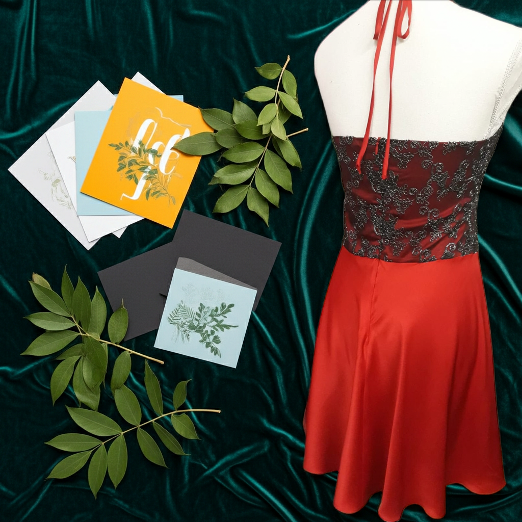 Tubino Elegante in Pizzo e Viscosa Creato a Mano
