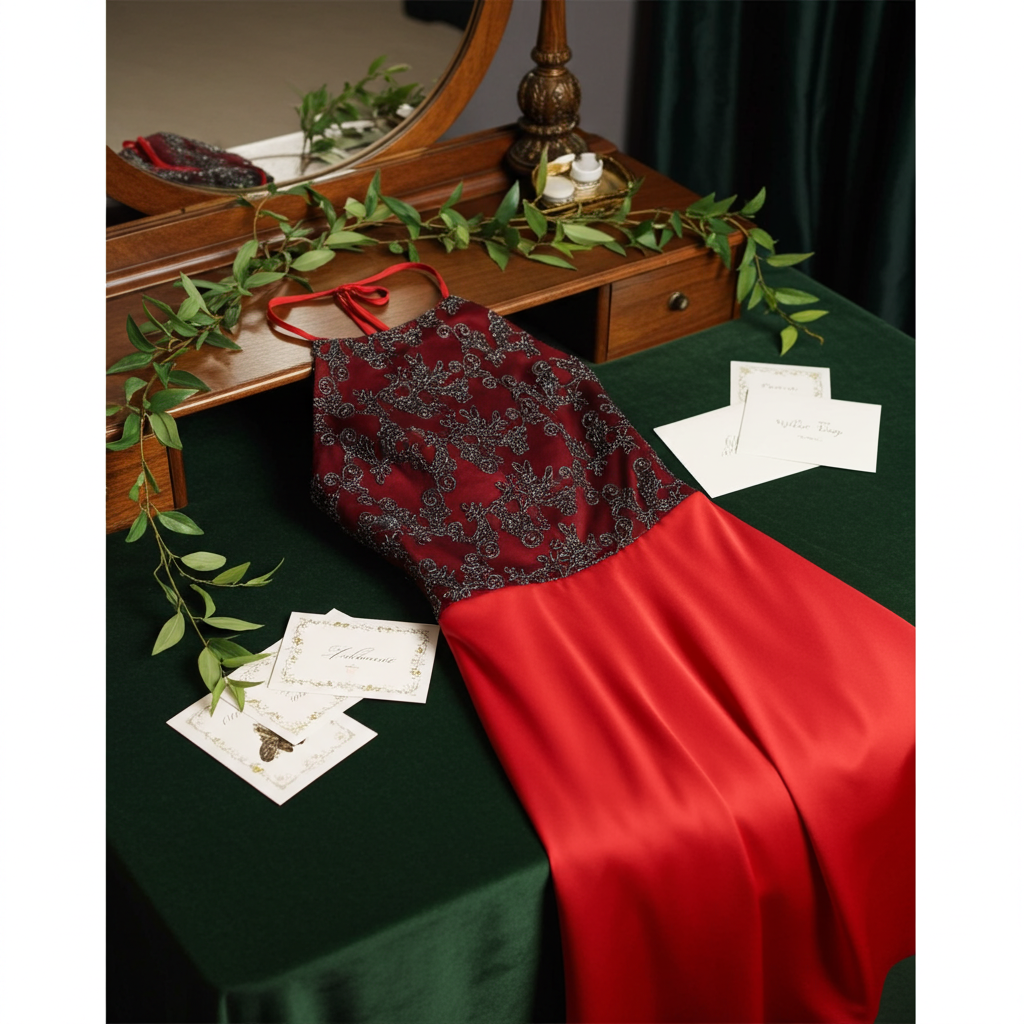 Tubino Elegante in Pizzo e Viscosa Creato a Mano