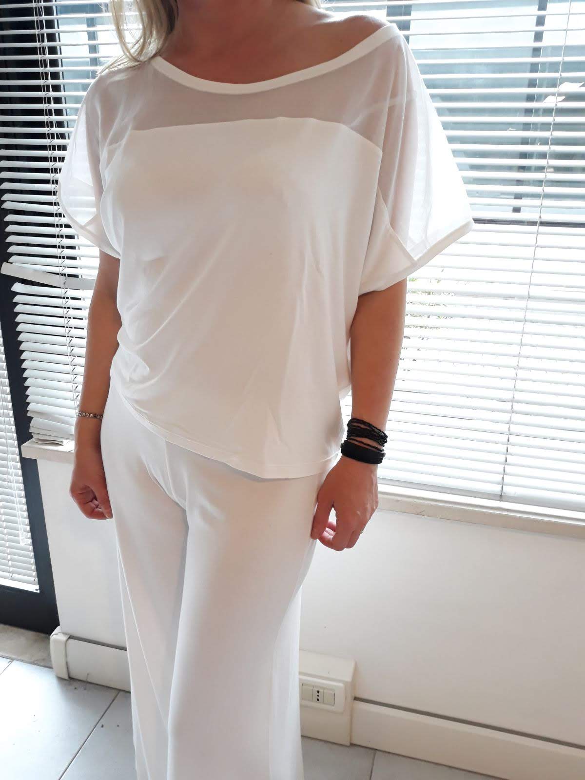 Blusa Angie Ricamo Eros Con  Pantalone