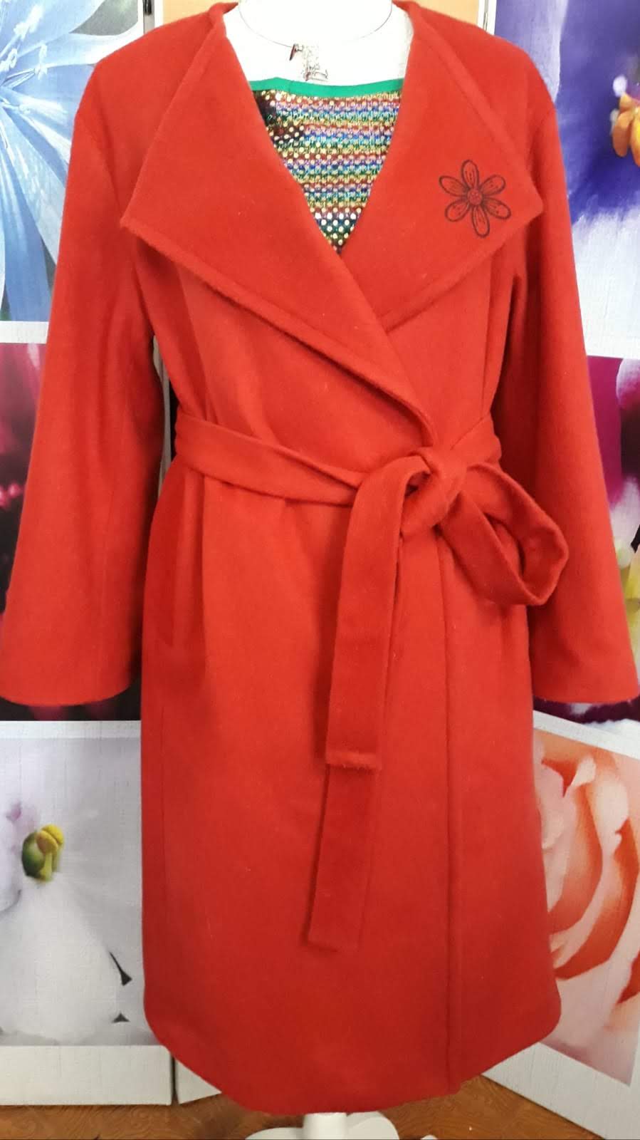 Cappotto Donna Rosso in Lana