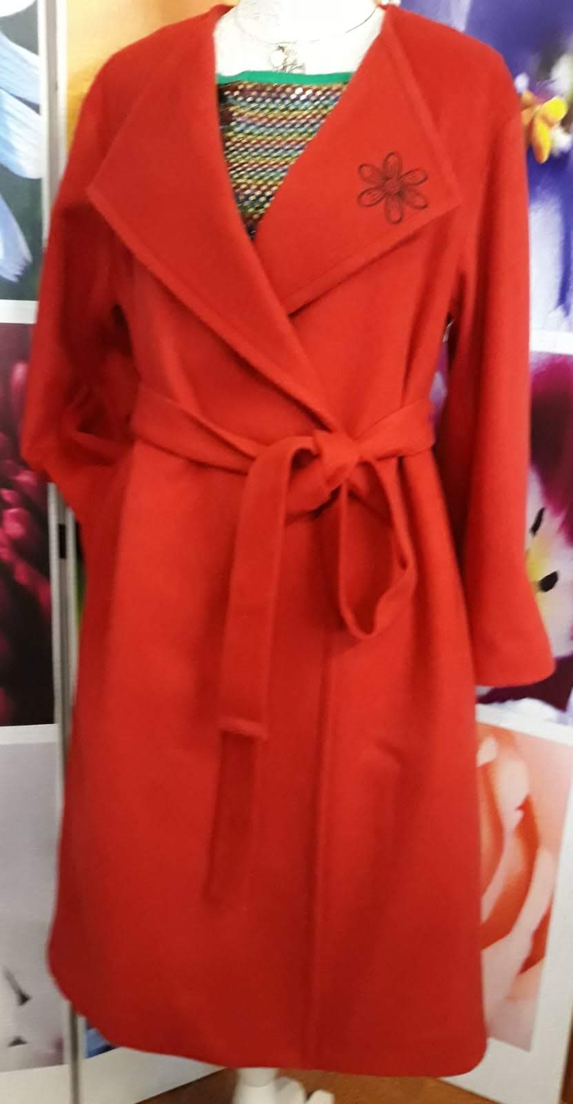 Cappotto Donna Rosso in Lana