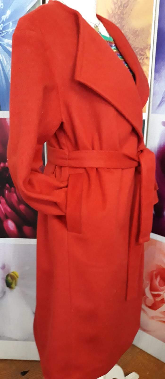 Cappotto Donna Rosso in Lana