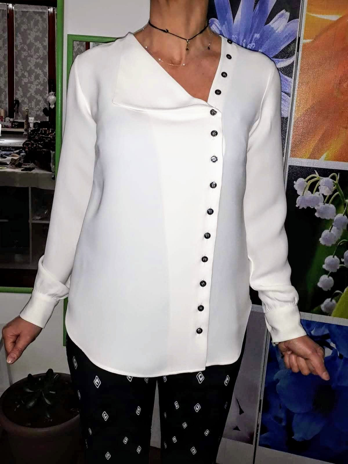 Camicia in pura seta creata a mano