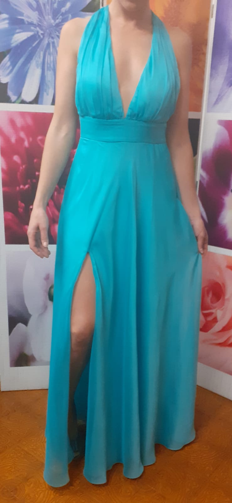 Abito da Cocktail Creato a Mano con Georgette Stoffe di Lusso