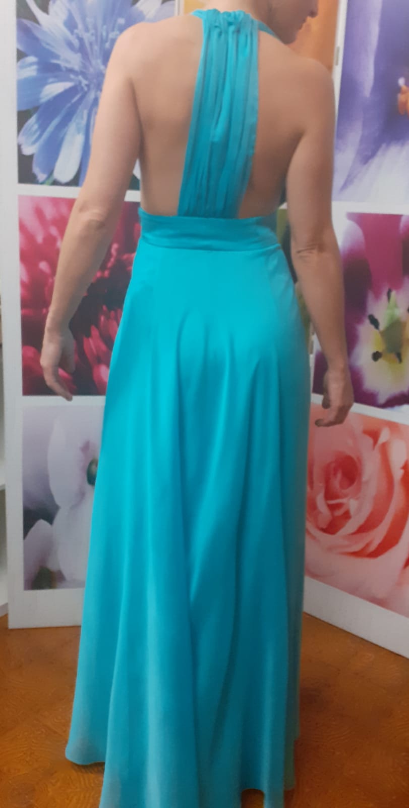 Abito da Cocktail Creato a Mano con Georgette Stoffe di Lusso