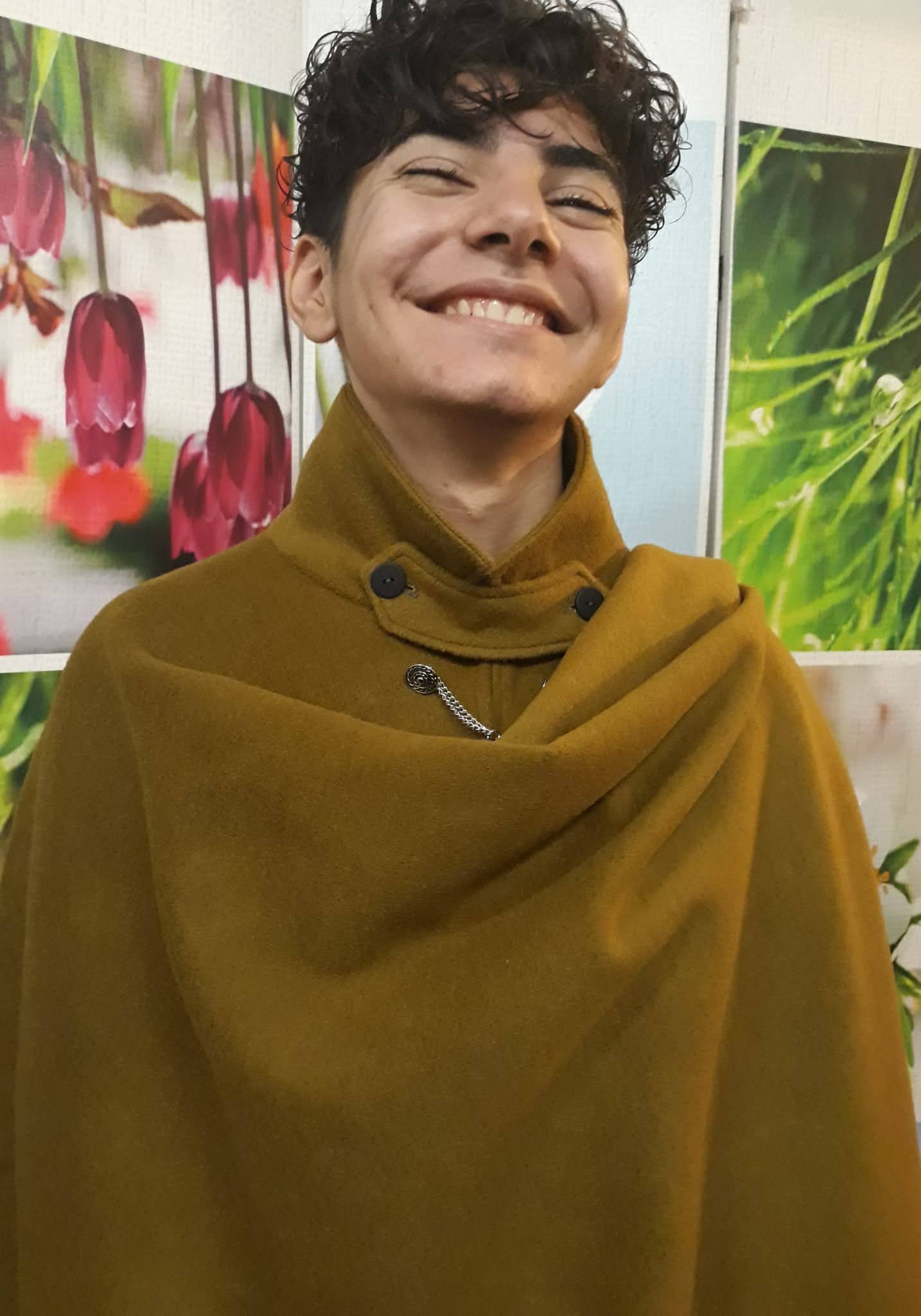 Tabarro Mantello in Lana artigianale Creato a Mano