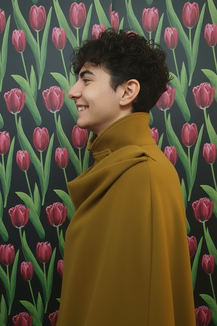 Tabarro Mantello in Lana artigianale Creato a Mano