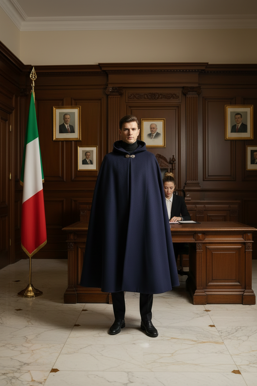 Tabarro Mantello Imperiale in Pura Lana