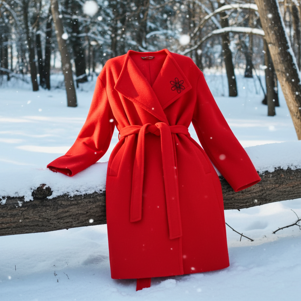 Cappotto Donna Rosso in Lana