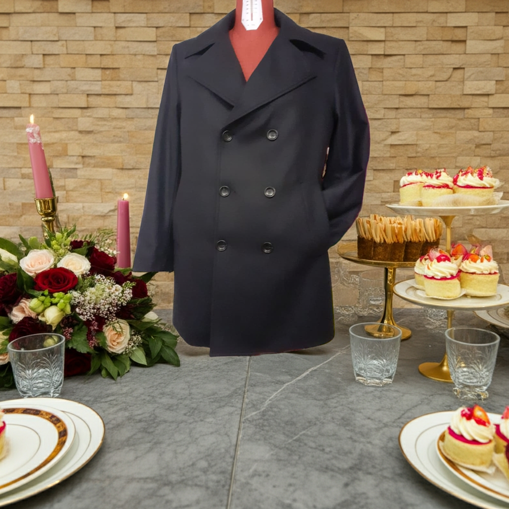 Cappotto a Doppio Petto Uomo in Lana