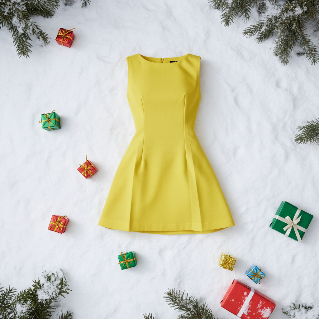 Vestito giallo estivo corto