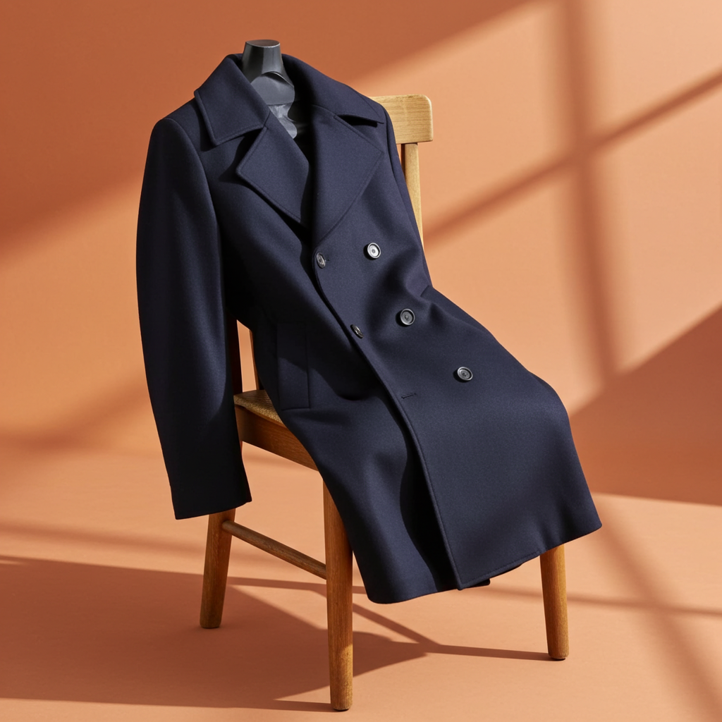 Cappotto a Doppio Petto Uomo in Lana