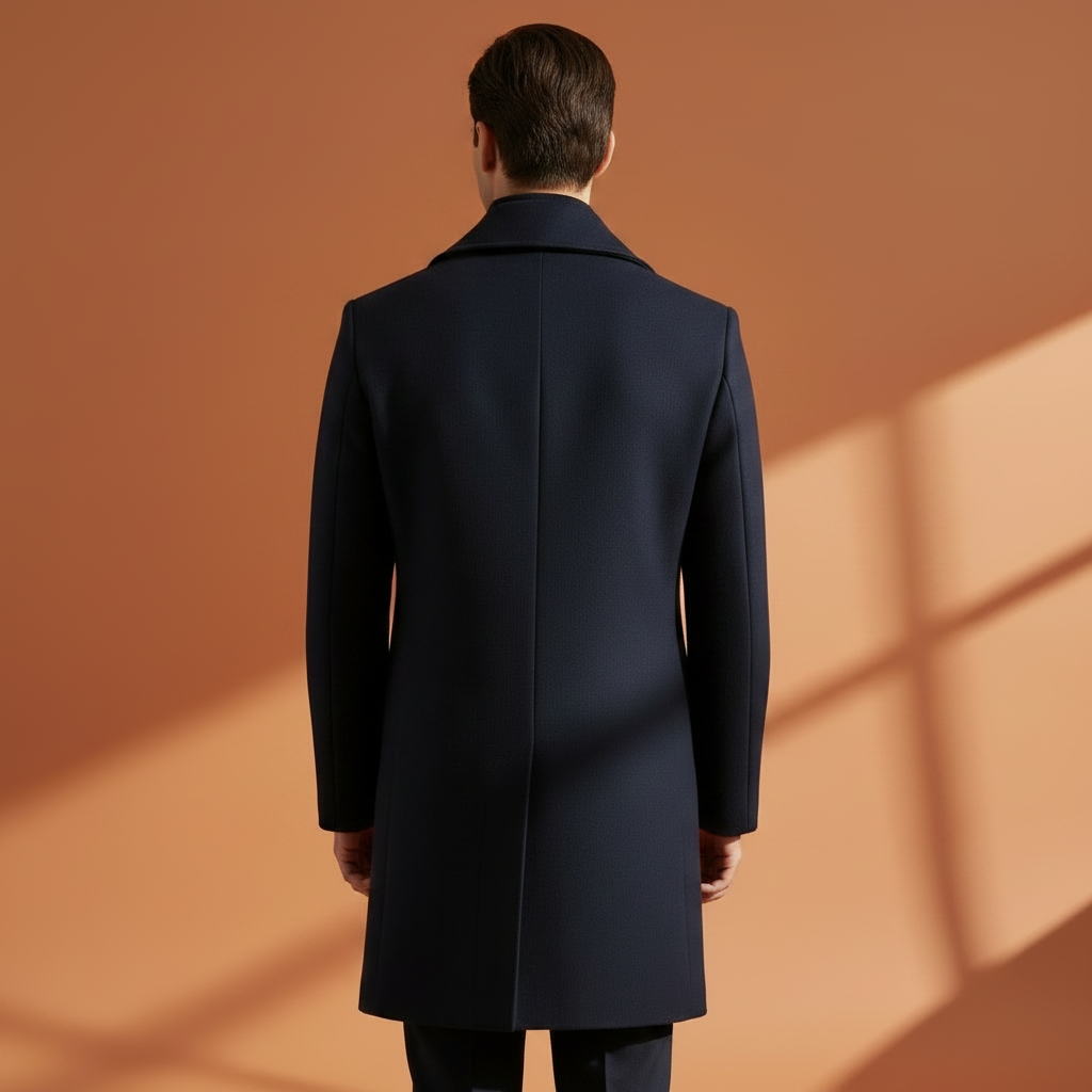 Cappotto a Doppio Petto Uomo in Lana