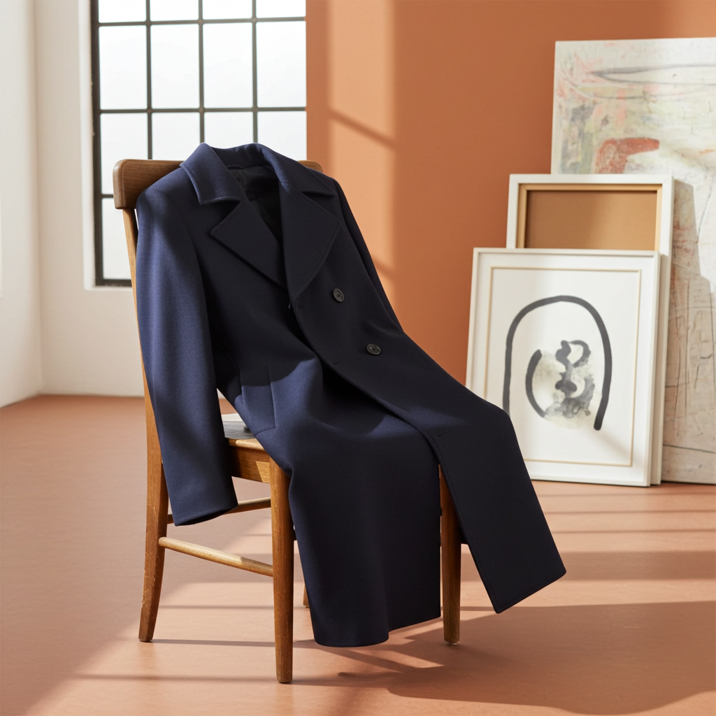 Cappotto a Doppio Petto Uomo in Lana