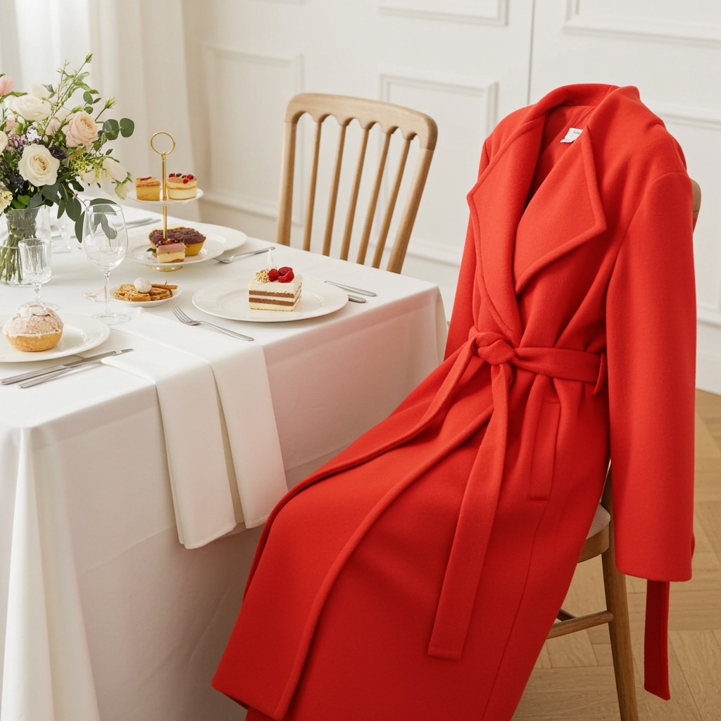 Cappotto Donna Rosso in Lana