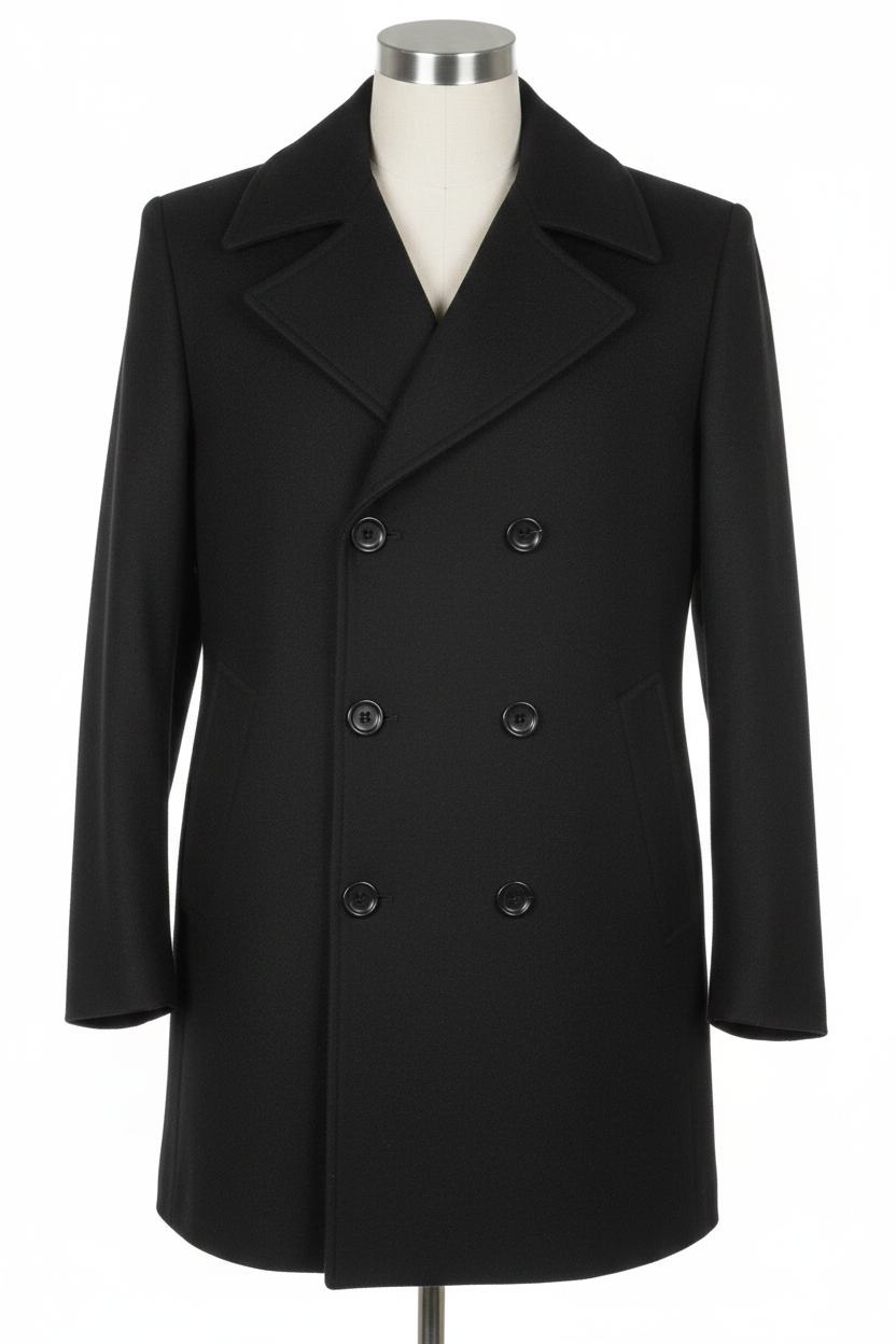 Cappotto a Doppio Petto Uomo in Lana