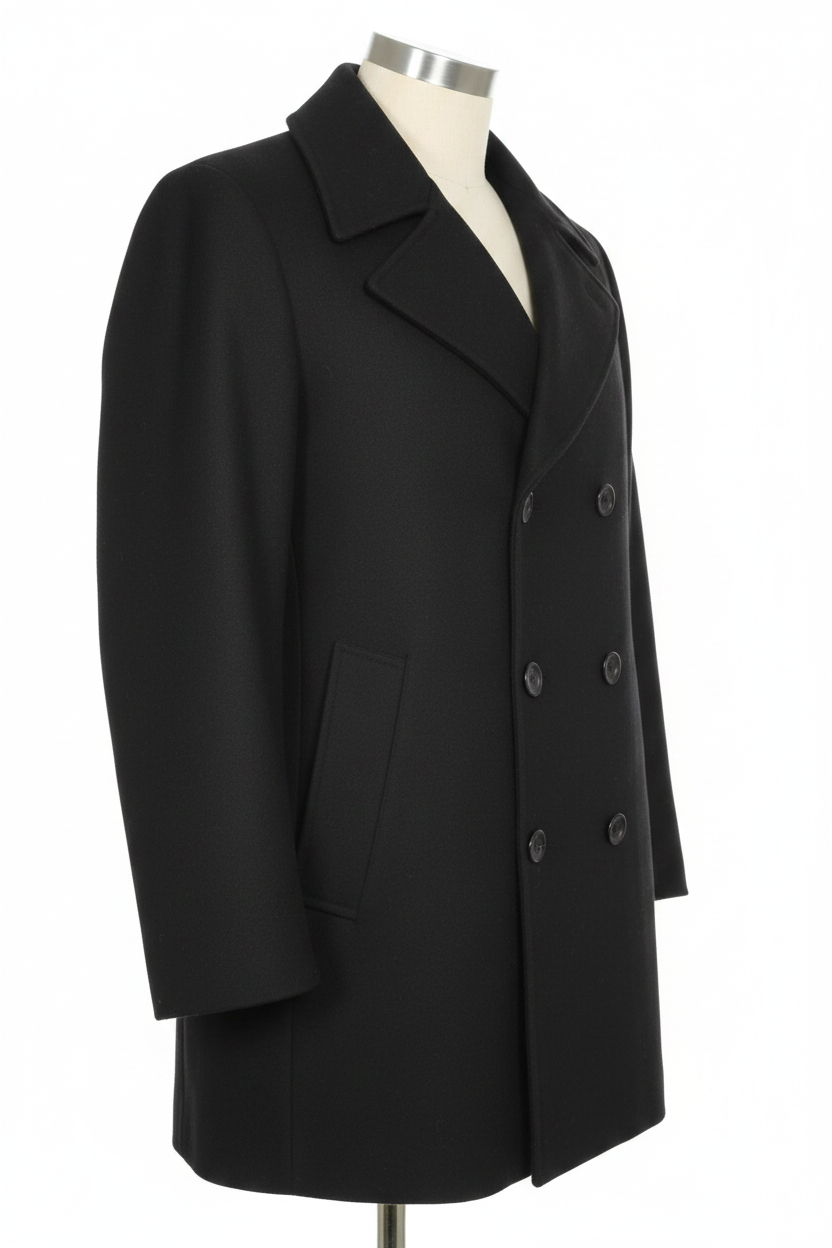 Cappotto a Doppio Petto Uomo in Lana