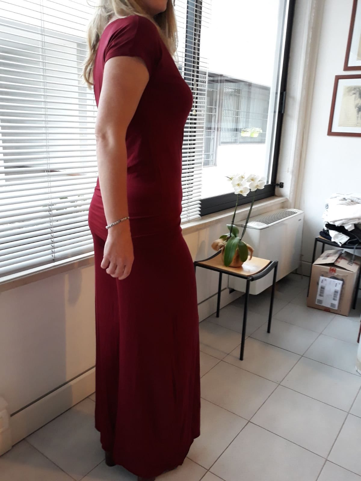 Completo rosso donna in cotone organico