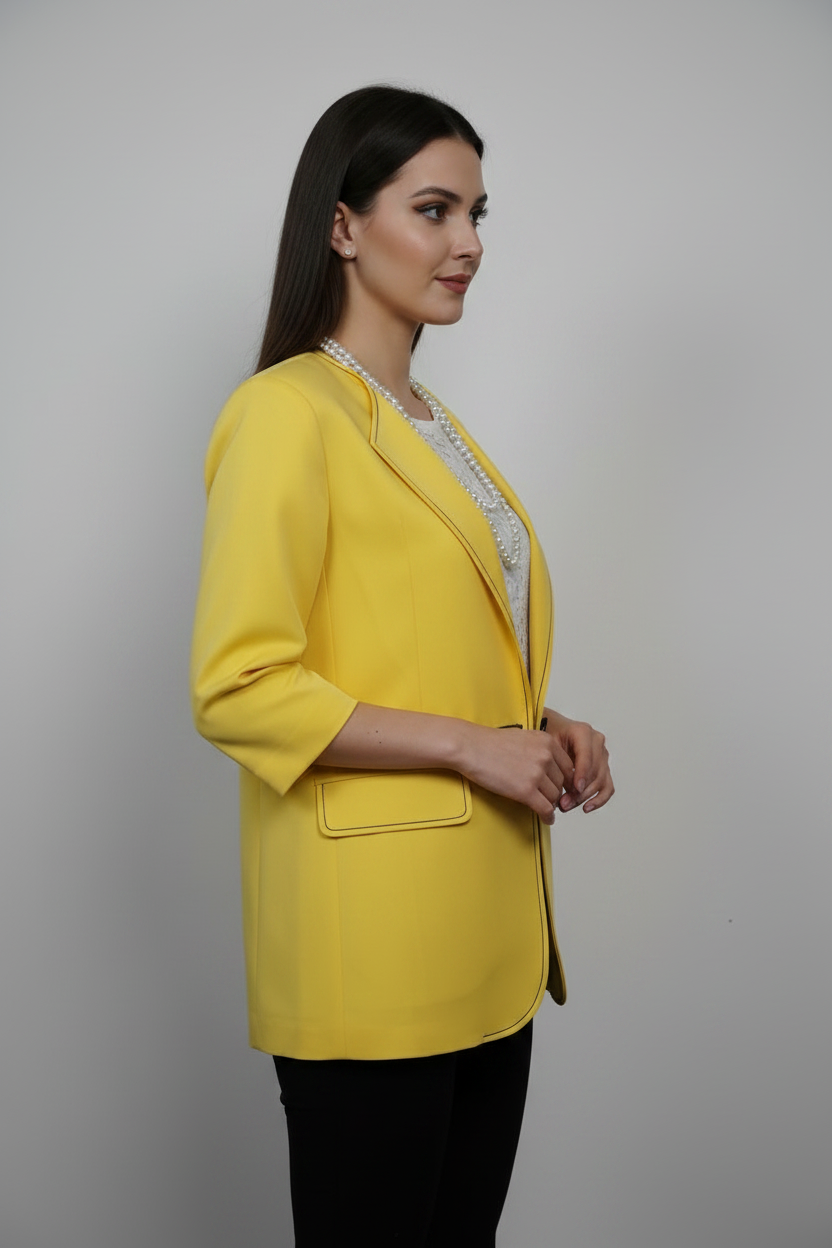 Giacca Gialla Donna in Cotone Organico
