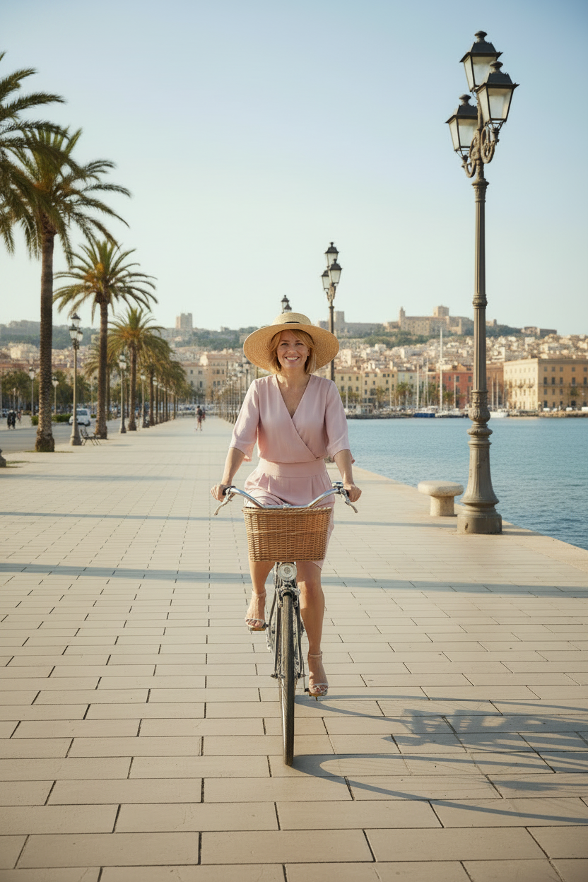 Blusa Rosa con Bermuda in Seta
