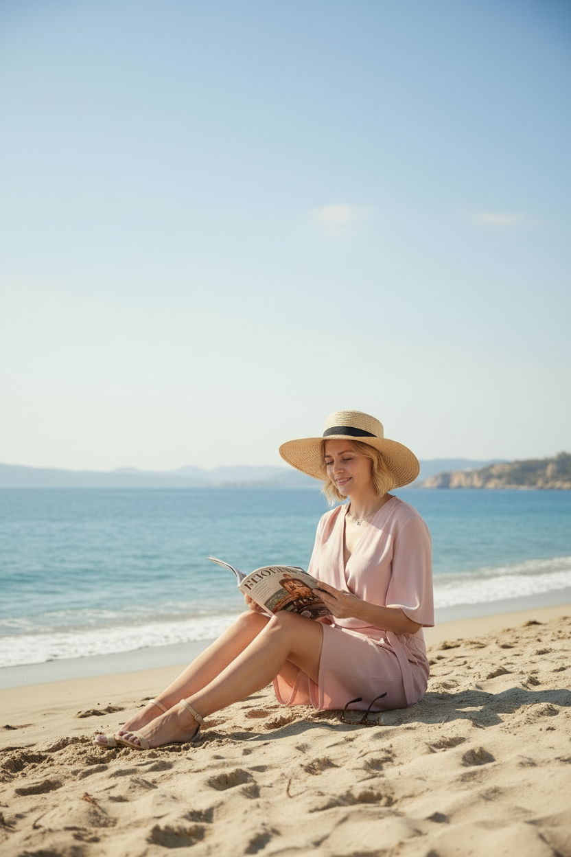 Blusa Rosa con Bermuda in Seta