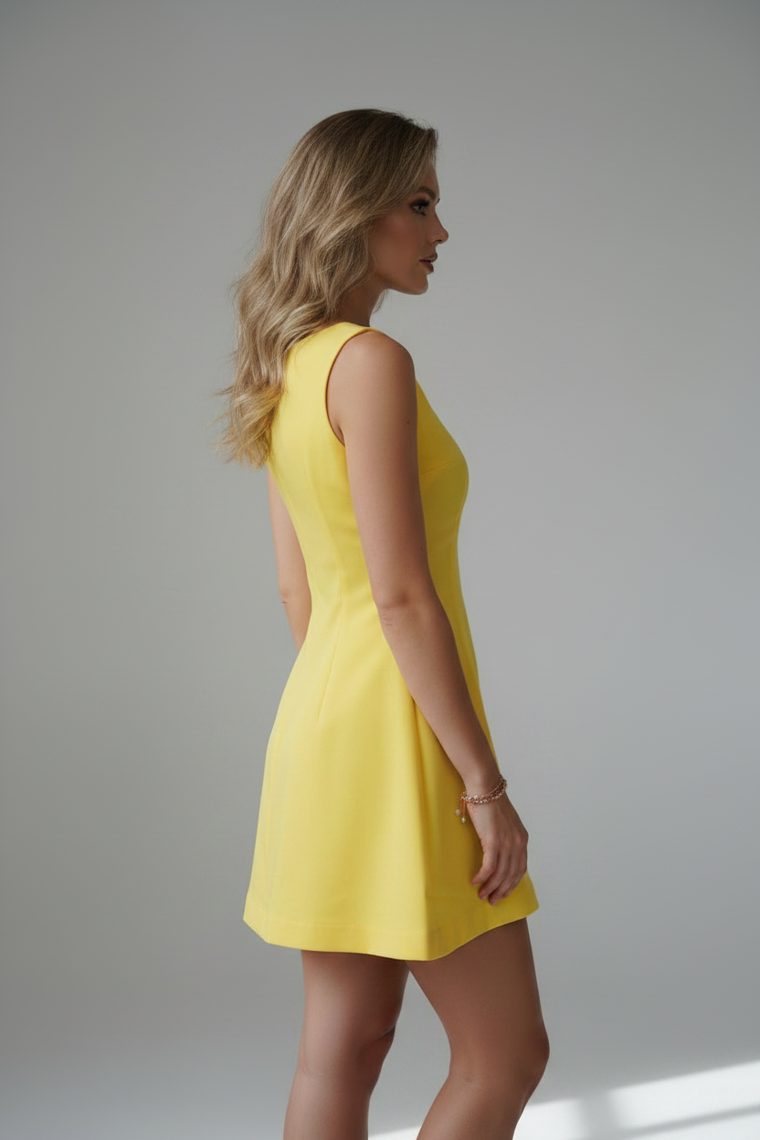 Vestito giallo estivo corto