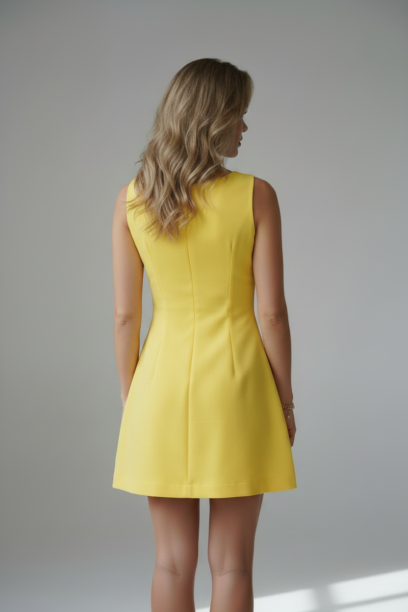 Vestito giallo estivo corto