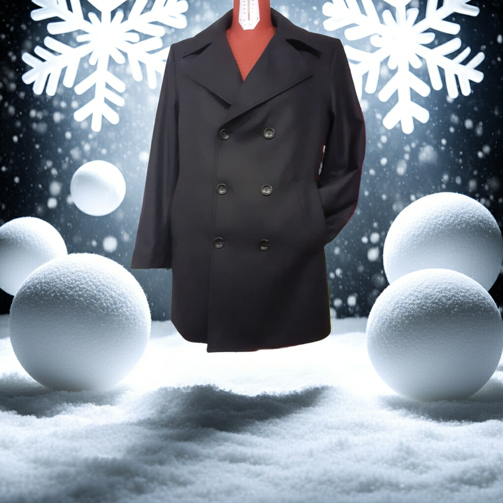 Cappotto a Doppio Petto Uomo in Lana