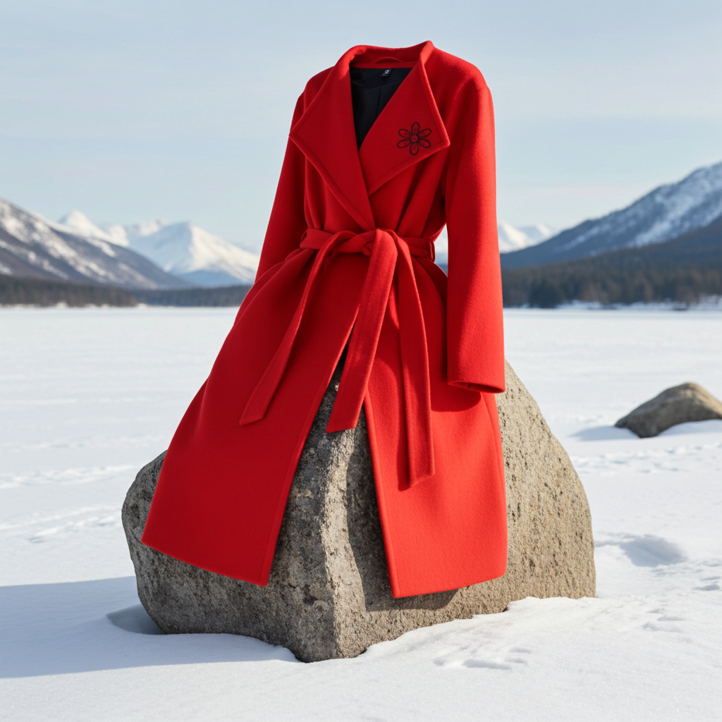 Cappotto Donna Rosso in Lana