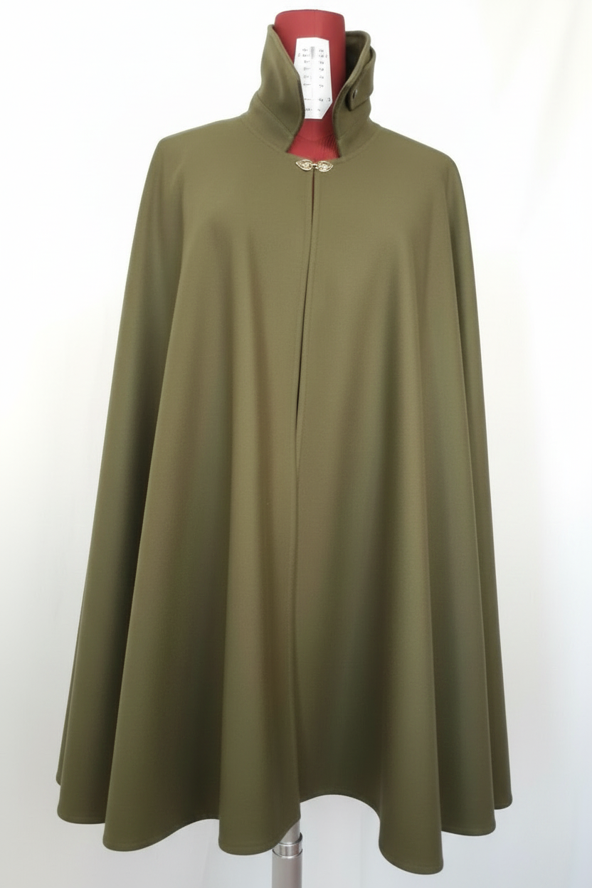 Cloak italy Mantello Tabarro Verde a Ruota