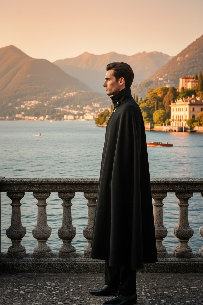 Tabarro Mantello Veneziano in Lana a Ruota Unisex