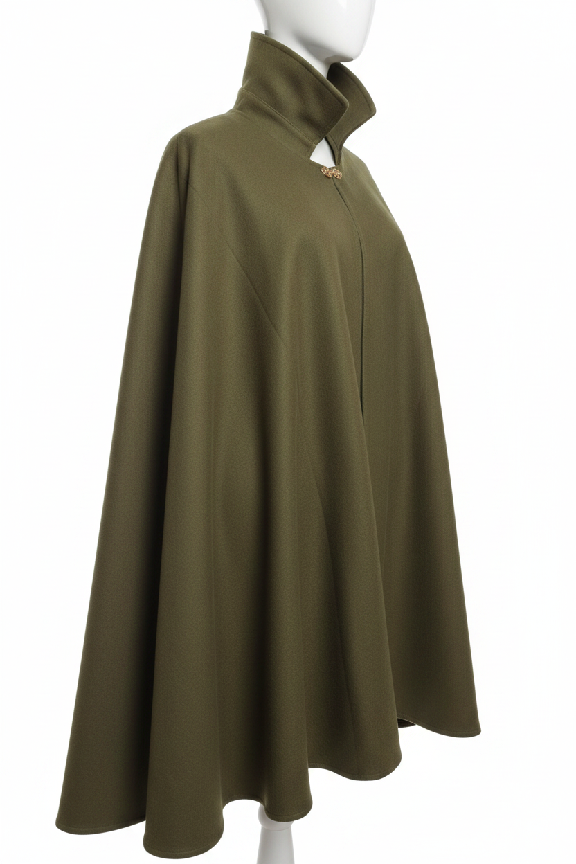 Cloak italy in Venice Wool Green