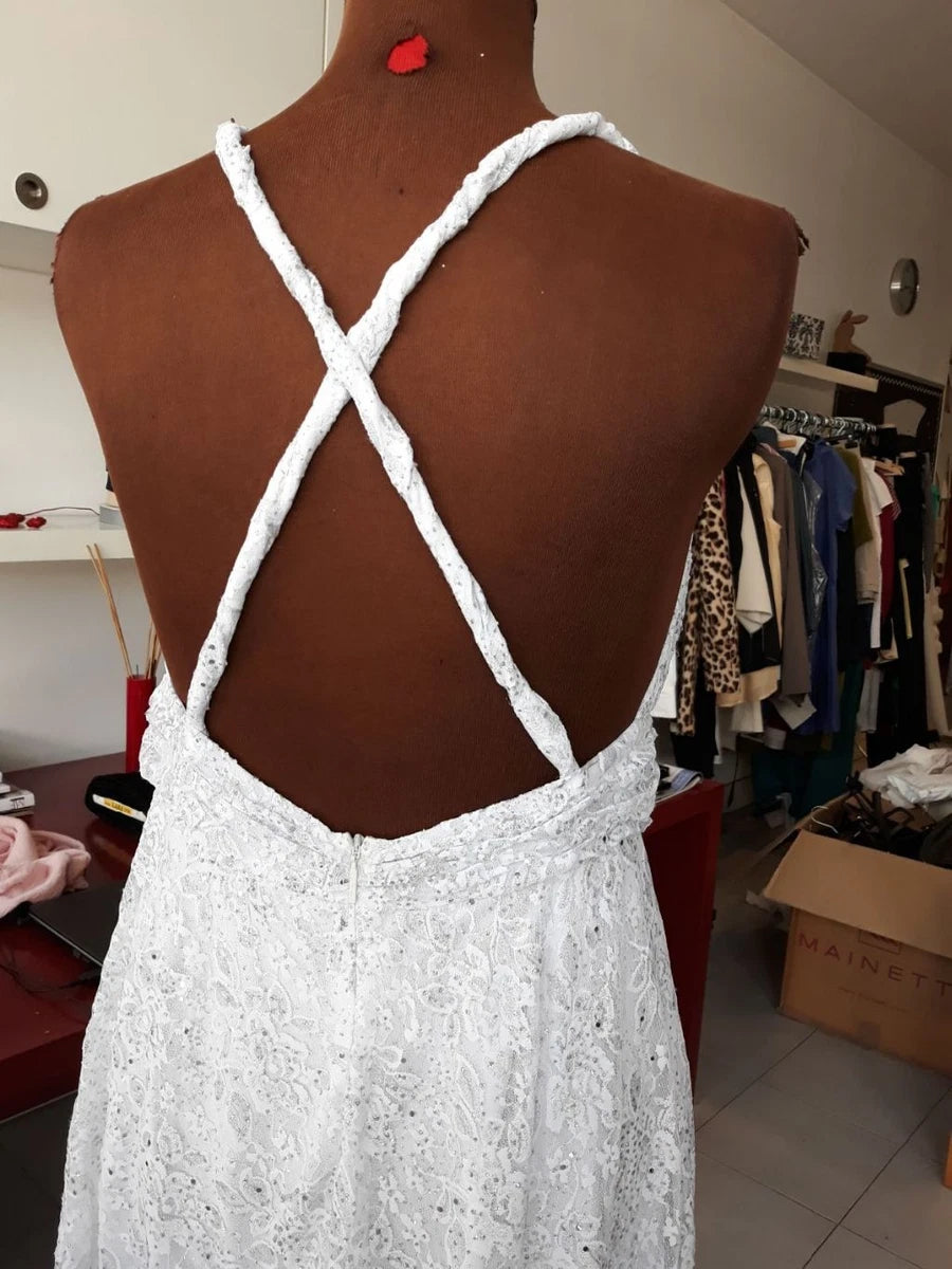 Abito da Cerimonia in Pizzo e Viscosa ; Creato a Mano