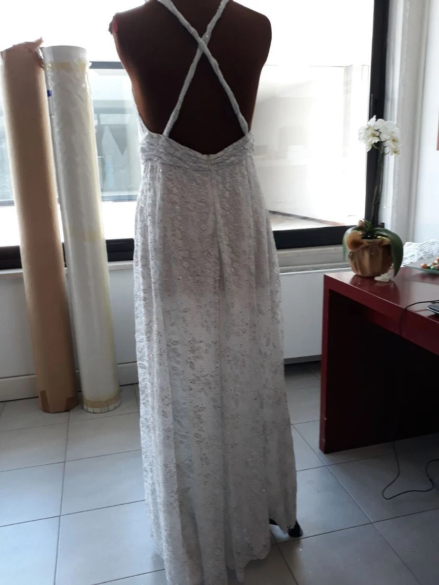 Abito da Cerimonia in Pizzo e Viscosa ; Creato a Mano