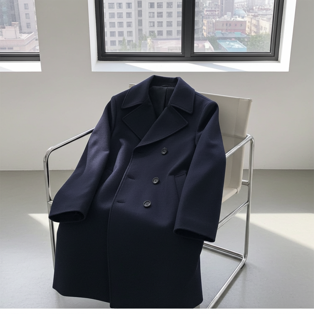 Cappotto a Doppio Petto Uomo in Lana
