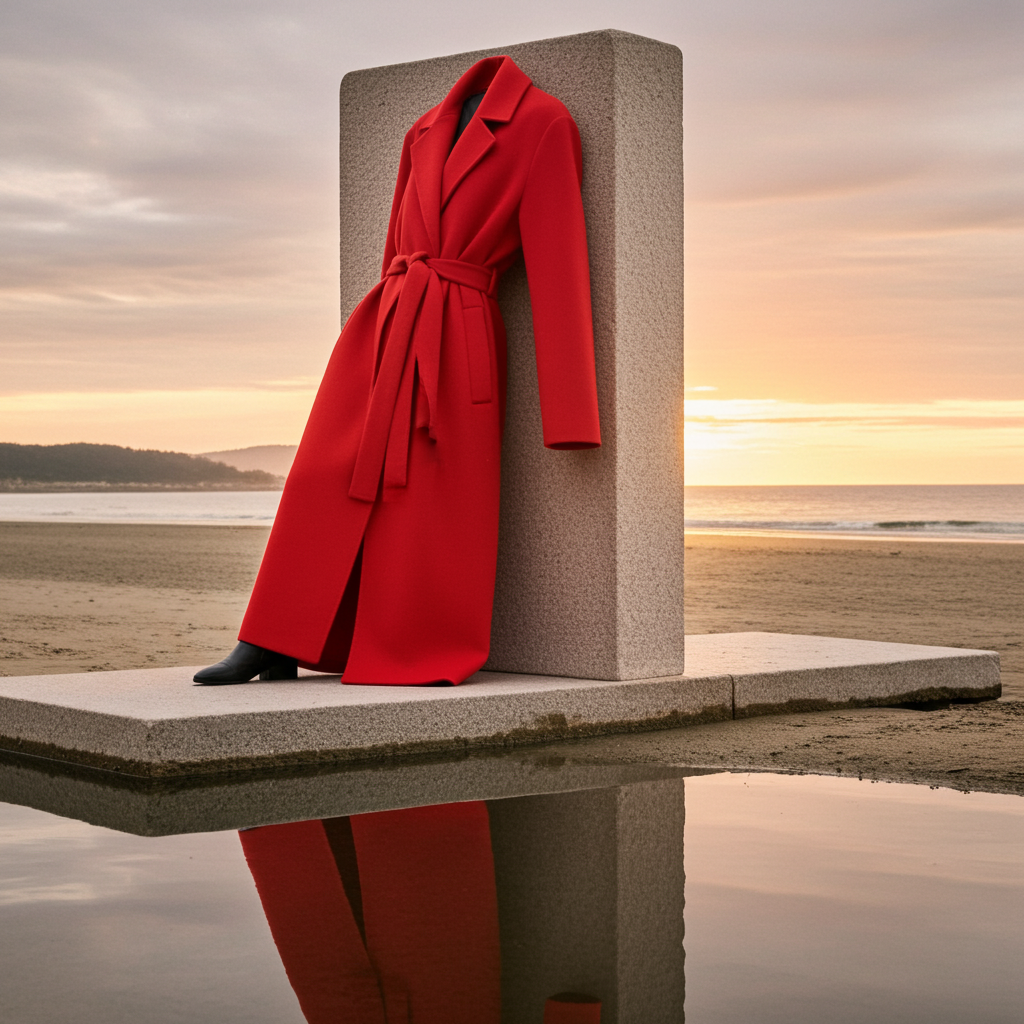 Cappotto Donna Rosso in Lana