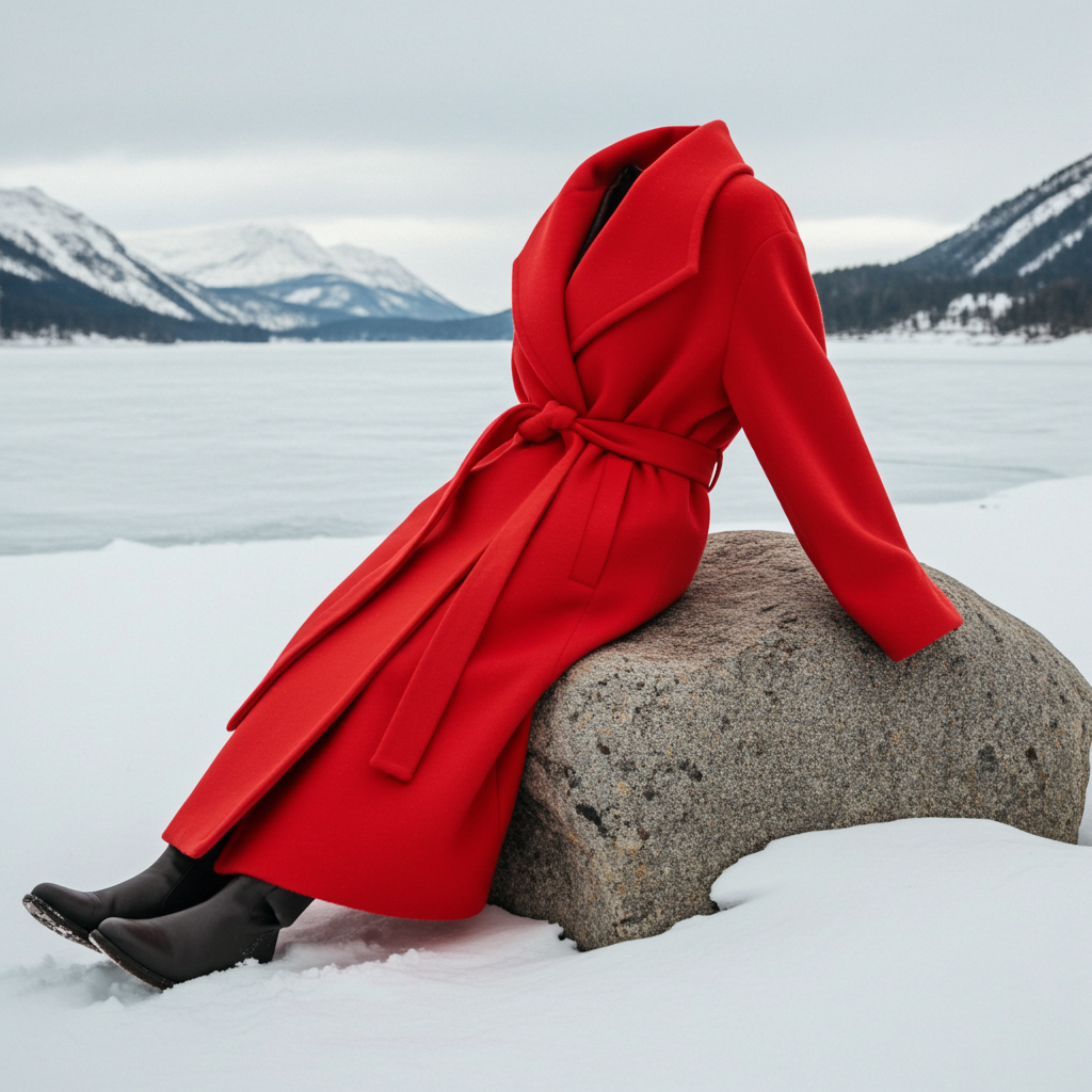 Cappotto Donna Rosso in Lana