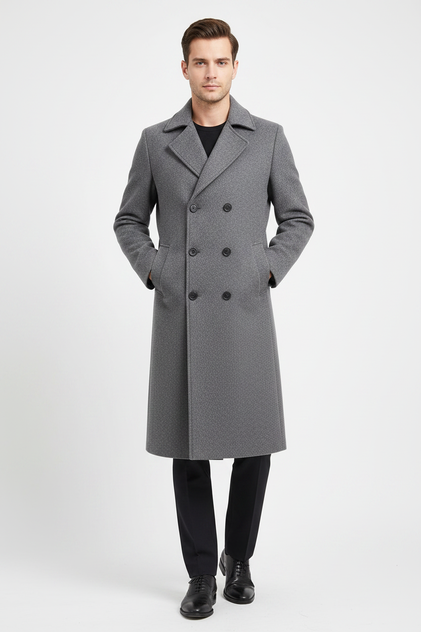 Cappotto Lungo Uomo Creato a Mano con Lana Veneziana